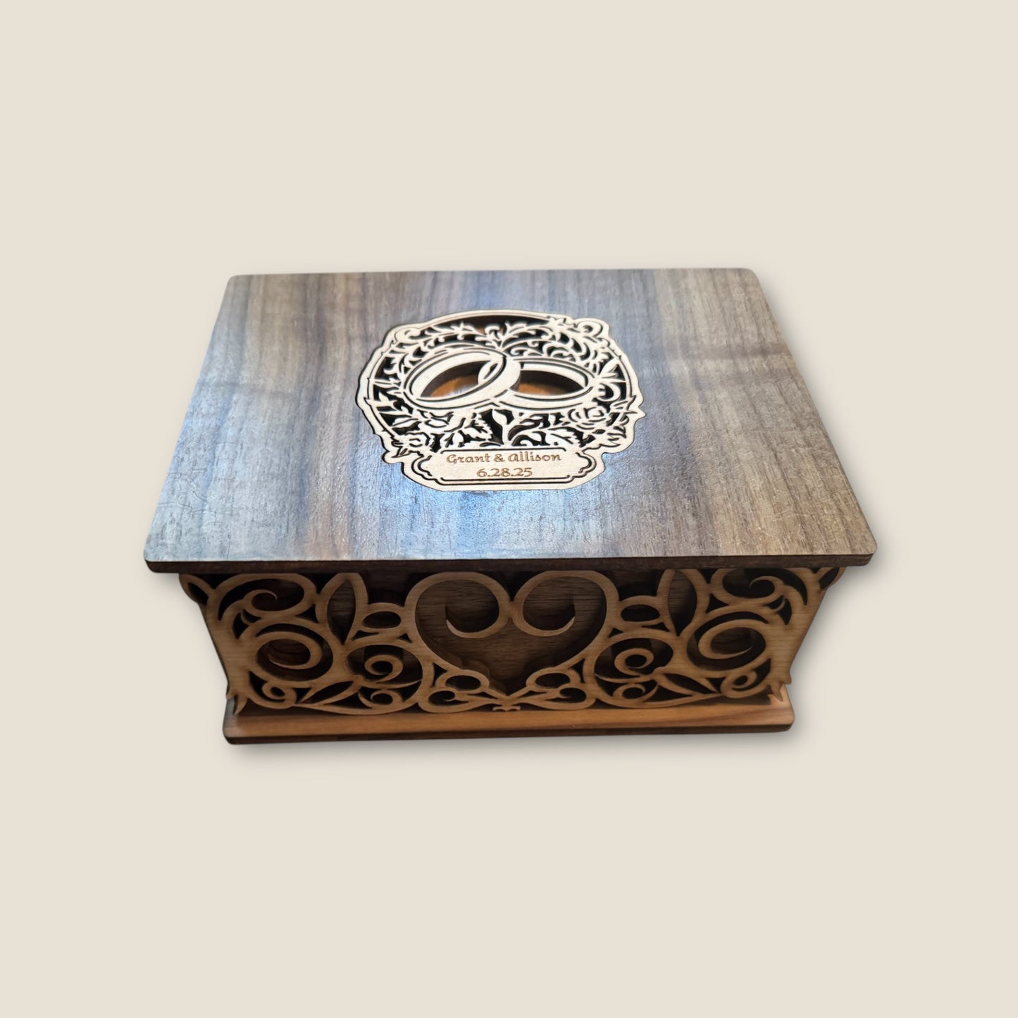 Till Death Wedding Keepsake Box – Walnut, Maple & Cherry Inlay