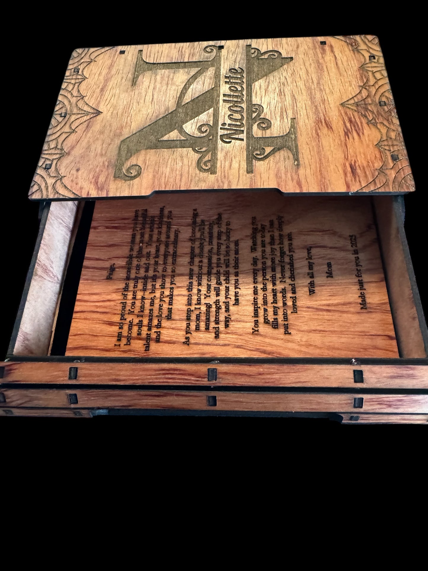 Personalized Timeless Keepsake Sliding Box